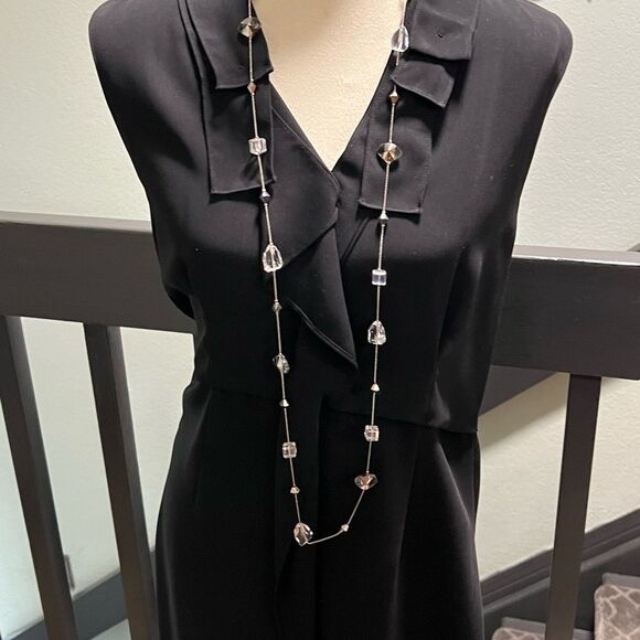 Premier Designs Elegant  “Ice Crystals Silver and Clear Beaded Necklace #PDNK1 - Picture 2 of 12